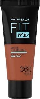 Maybelline New York - Fond de Teint Fluide Fit Me! Matte & Poreless - Peaux normales à grasses - Teinte : 360 Mocha - 30 ml
