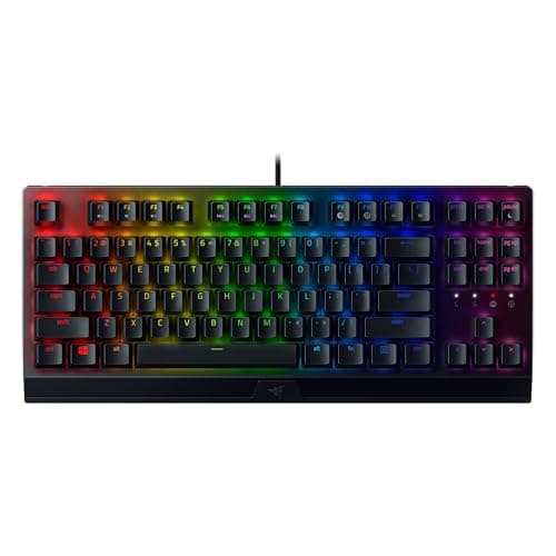 Razer BlackWidow V3 Tenkeyless (Green Switch) - Clavier de jeu compact avec interrupteurs mécaniques (tactiles et cliquables, touches en ABS, éclairage RGB Chroma) Clavier Française - Noir - Image 2