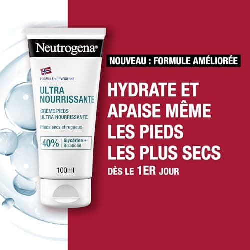 Neutrogena – Ultra Nourishing Foot Cream Norwegian Formula (100 ml tube) – 24 hour moisturising cream for dry and damaged feet – With glycerin and bisabolol - Image 4