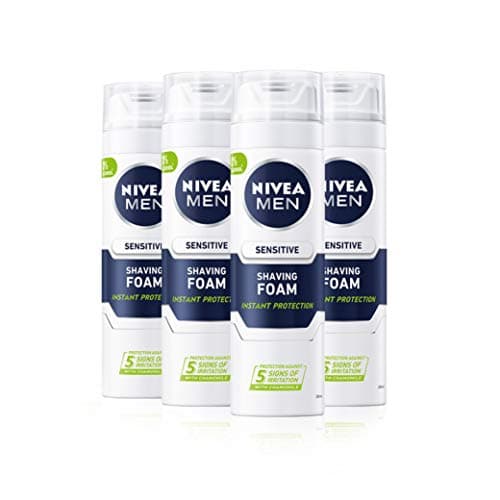 NIVEA Men Sensitive Shaving Foams for Sensitive Skin 200 ml (Pack of 4) - Image 3