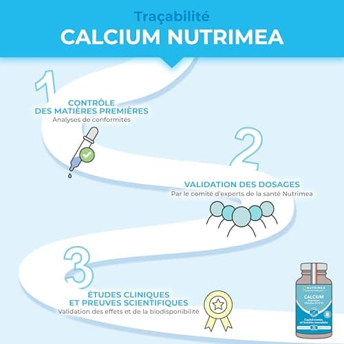 Calcium, Magnesium and Vitamins D3 & K2 - Bone Health Complex - Strengthens Bones and Muscles - Supports Bone Density - 90 Vegan Capsules - Nutrimea - Made in France - Image 7