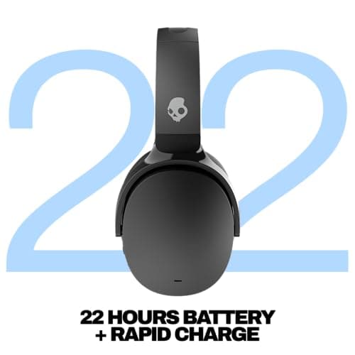 Skullcandy Hesh ANC Wireless Noise Cancelling Supra-Ear Headphones with 22 Hours Battery Life Microphone, Compatible with iPhone + Android + Bluetooth Devices - Black - Image 5