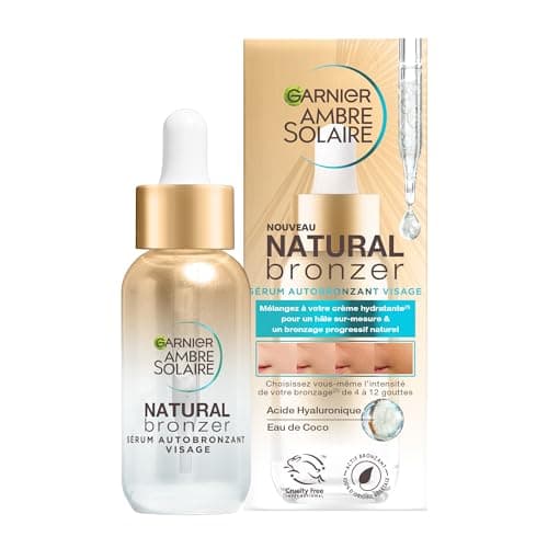 Garnier Ambre Solaire - Hydrating Self-Tanning Face Serum - Progressive & Tailor-made Tan - Coconut Water & Hyaluronic Acid - For All Skin Types - Natural Bronzer - 30 ml - Image 2