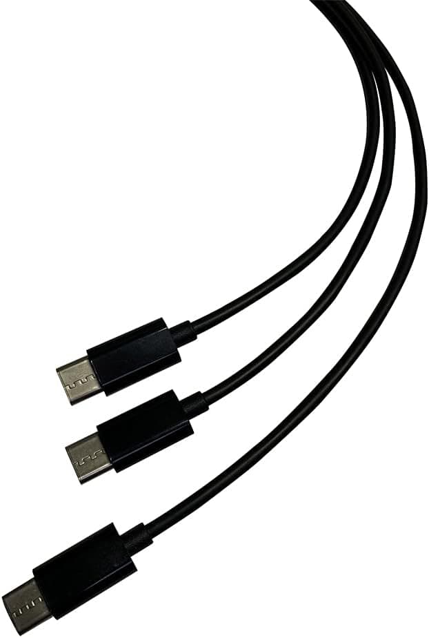 Steelplay - Dual USB Charging Cable for PS5 Controller - USB Type C Fast Charging Cable Compatible with Sony PS5 Controllers - Black - Image 1