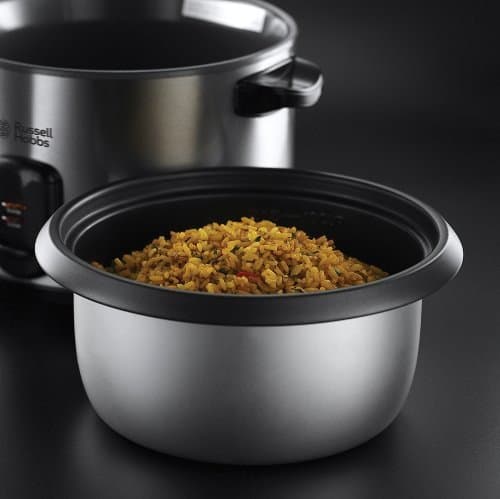 Russell Hobbs Rice Cooker [Large Capacity] Stainless Steel (1.8L, 10 Servings, Rice Spoon & Pod Incl., Auto Stop & Keep Warm, Also Ideal for Vegetables/Fish Etc., Non-Stick Bowl) 19750-56 - Image 5