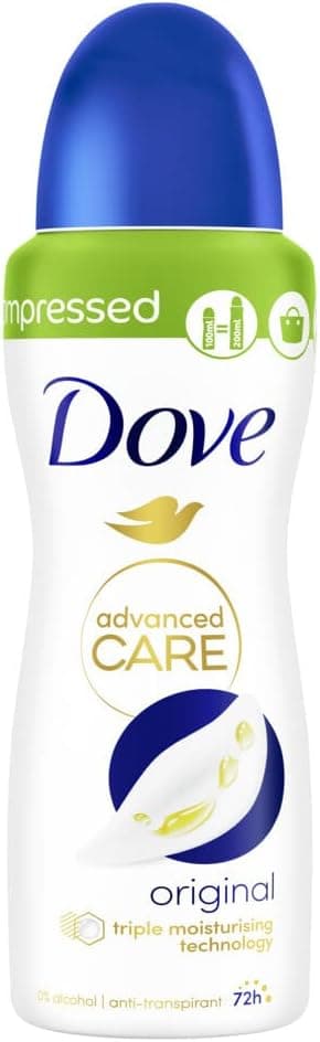 Dove Dove Deodorant Spray Compressé Anti-Transpirant Advanced Care Ori - Le flacon de 100ml