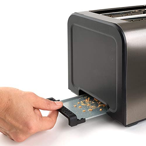 BLACK+DECKER BXTO1000E - Toaster 1000W, extra long slot, 3 functions, 7 browning levels, STOP function, crumb collector, stainless steel - Image 8