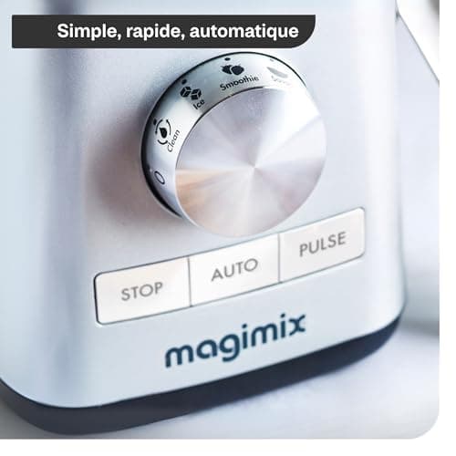 Magimix Blender Mixeur Professionnel - Hachoir, Blender pour Smoothie, Mixeur Soupe, Hachoir Blender Multifonction - Bol en verre - Blanc - Image 8