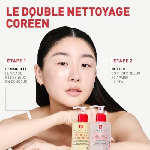 Erborian - Centella Cleansing - Huile/Gel démaquillante pour visage à la centella asiatica - Tous types de peaux - Soin cosmétique Coréen - Image 6