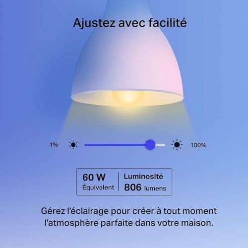 Tapo Ampoule Connectée WiFi, Ampoule LED E27 Multicolore 2500K-6500K, Dimmable 8.7 W 806Lm, Compatible avec Alexa et Google Home, Commande Vocale, Economie d'énergie, L530E(4-pack) - Image 7