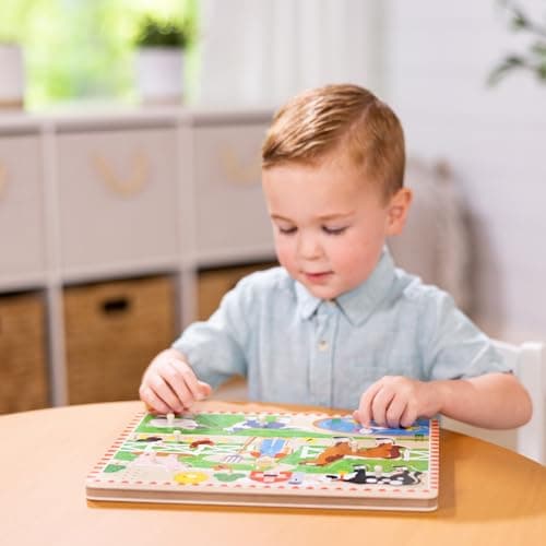 Melissa & Doug - 8-Piece Farm Sound Puzzle - Old Macdonald - Children's Puzzle - Wooden Toy - Learning Game - Educational Development and Creative Toy - Gift for Children 2 Years and Above - Image 3