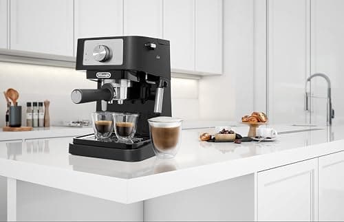 De'Longhi Stilosa EC 260.BK Traditional Filter Holder Machine with Drum, Professional Milk Frother for Espresso or ESE Powder, 1L Water Tank, Black, 1100W - Image 3