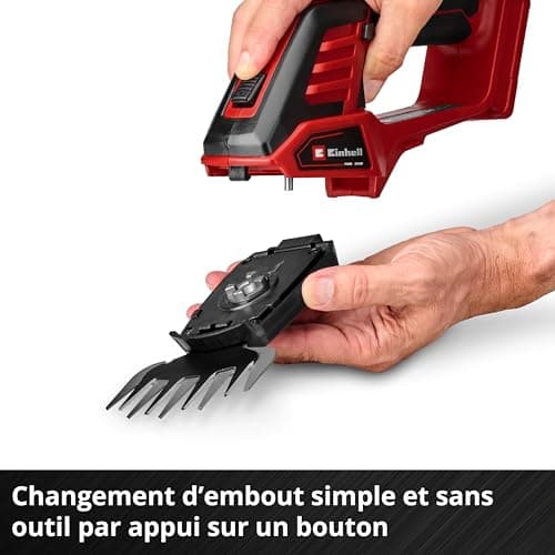 Einhell GE-CG 18/100 Li 3-in-1 Solo Power X-Change Cordless Lawn Shear (18 V, with 100 mm Grass Cutter Blade, 200 mm Busher Blade, Rake Tip, Without Battery) - Image 8