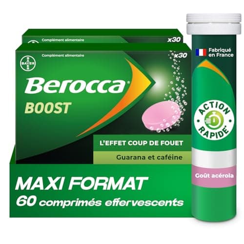 Berocca Boost - Boost - Boost - Helps reduce fatigue - Vitamin B12, Guarana, Caffeine, Vitamin C and Magnesium, Acerola taste - Food supplement - 2x30 cp effervescent - Image 3