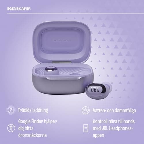 JBL Live Buds 3, Écouteurs sans fil, Bluetooth, jusqu'à 40 h d'autonomie, Réduction de Bruit Active, son haute fidélité JBL Signature, étanches à l'eau IP55, violet - Image 4