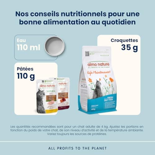 Almo Nature Life Maintenance - Dry Food for Adult Cats with Blue Fish Fresh as the First Ingredient - Bag of 400 g - Image 5