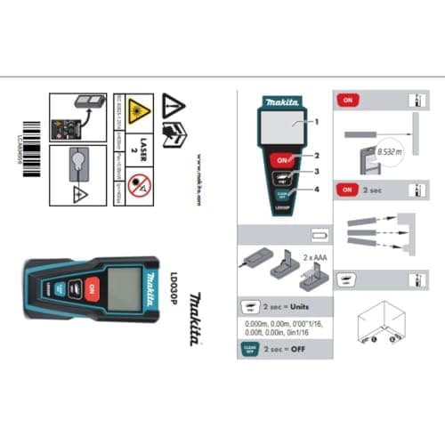 Laser Rangefinder 30 m - MAKITA LD030P - Image 6