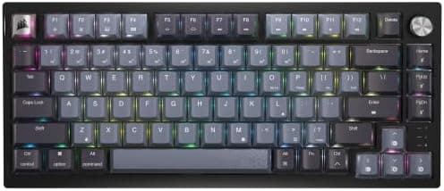 Corsair Corsair K65 Plus Wireless 75% RGB Hot Interchangeable Mechanical Gaming Keyboard - Red Linear Switches Corsair MLX Pre-Lubricated - Soundproofing - PBT Keyboards - QWERTY ES - Black