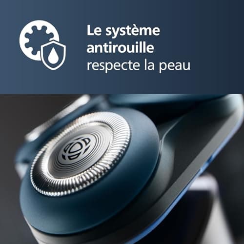 Philips 5000X Series - Rasoir électrique 100 pourcent étanche, technologie SkinProtect, tête flexible à 360°, 1 h de charge / 5 min - Charge rapide, capot de protection argenté, modèle X5004/00 - Image 7