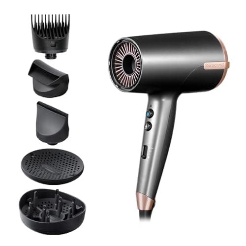 Remington ONE Sèche-cheveux ionique [puissant & rapide] Dry&Style (2000W, 120 km/h flux d'air, 5 embouts:Flyaway, 2 diffuseurs: fin & large, buse étroite, 8 combinaisons de chauffage & vitesse) D6078 - Image 2
