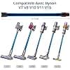 Telescopic Tube for Dyson, Rigid Extension Tube Compatible with Dyson V7 V8 V10 V11 V15, Quick Connect Suction Tube for Dyson Vacuum Cleaner with Two 2 in 1 Brushes, Blue - Image 3