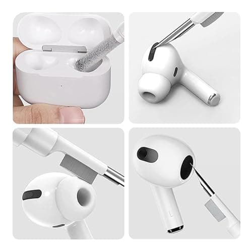 Compatible with AirPods Pro 3 Case, Visible LED Indicator, TPU Shockproof Protective Case with Key Ring and Cleaning Pen (Transparent) - Image 5