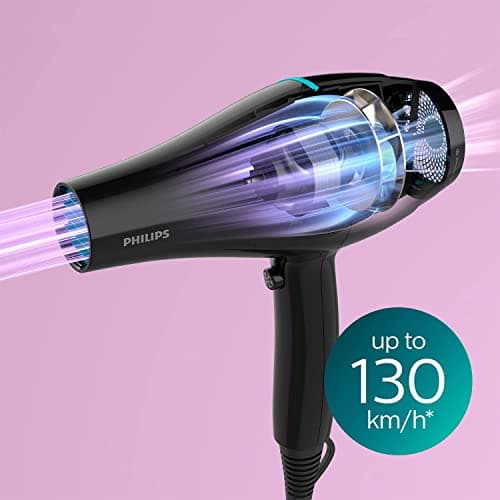 Philips Thermoprotect Professional Hair Dryer, AC Motor, Ion Care, 9 mm Nozzle and 6 Speed, ThermoProtect Temperature, 2100 W, Black and Turquoise (Model BHD272/00) - Image 5