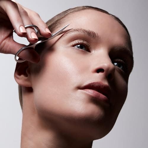 ZWILLING Ciseaux à sourcils (Avec design de ciseaux coudés et lames ultrafines avec brosse à sourcils), Premium, argent - Image 4