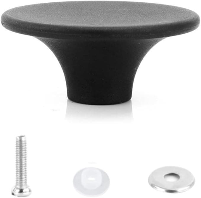Replacement Bakelite Pot Lid Knob Heat Resistant Dishwasher Safe Compatible with Le Creuset and Other Kitchen Utensils, Black