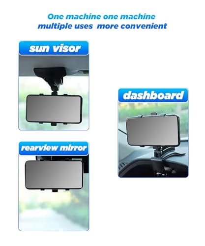 Car Phone Holder, Mobile Phone Holder for Automotive, 1400° Rotating, Suitable for Almost All Car Models, Compatible with All Phones Between 3 and 7 Inches - Image 6