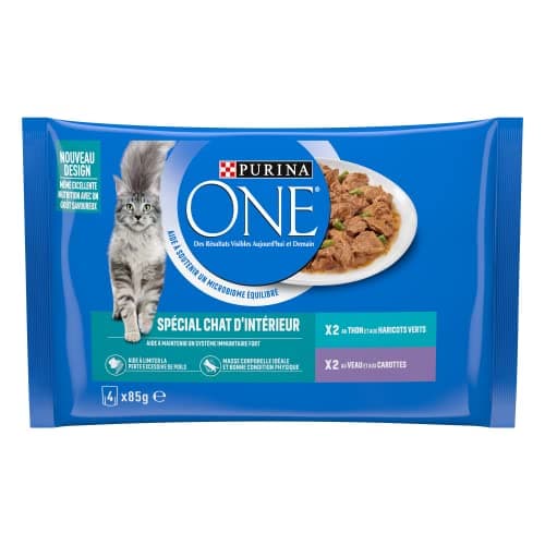 Purina ONE Cat Thinned in Sauce Meal for Adult Cats Calf/Tuna 4 x 85g - Image 4