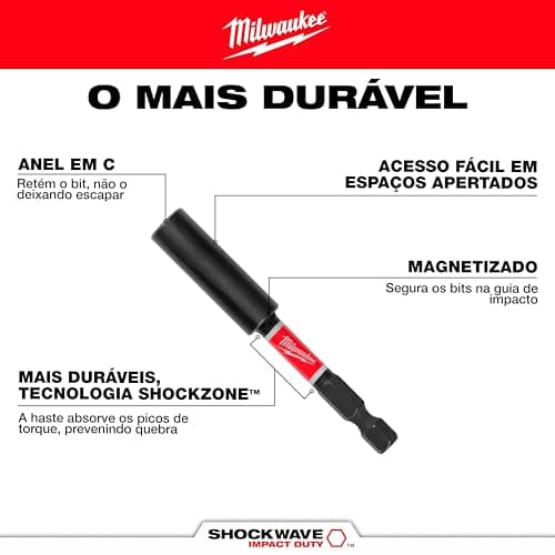 Milwaukee 45242301980 Shockwave Magnetic Bit Holder, Multi-Colour - Image 6