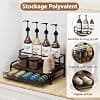 Tiroir de rangement de café, 3 niveaux pour 8 bouteilles de sirop avec tiroir pour dosettes Nespresso, peut contenir jusqu'à 30 grandes ou 40 petites capsules, pour Cuisine, Maison, Bureau - Image 4