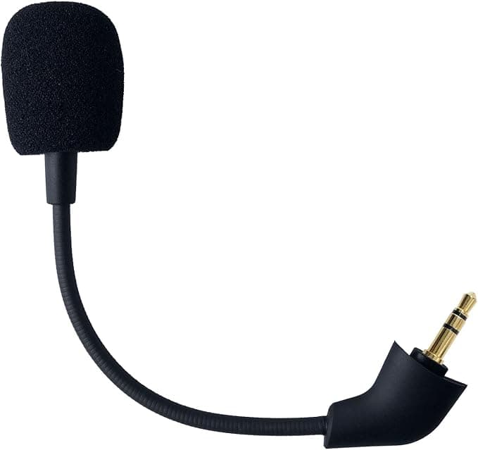 Kingston Replacement Noise Cancelling Microphone for HyperX Cloud 2 II Post-2022 Models Cloud Core Pro X Detachable Gaming Headset for PS4 Xbox One PC 3.5mm Jack 6.3"