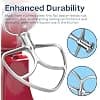 MMOBIEL K45B Stainless Steel Flat Mixer for KitchenAid 4.5-5 Quart Tilt Head Mixer on Stand Artisan & Classic Series by MMOBIEL - Blade Attachment - Dishwasher Safe - Image 5