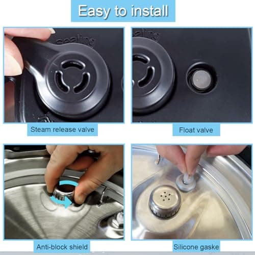 Instant Pot Duo 3, 5, 6 QT, Duo Plus 3, 6 Quart (QT) Replacement Parts including Steam Release Handle, Floating Valve with Silicone Caps, Anti-Lock Shield - Image 7