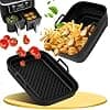 2 x Silicone Air Fryer Moulds, Foldable Flat for Accessories Aifryer Ninja Foodi Max Dual Zone 9.5L AF400EUCP AF400EU Ninja 9.5L Double Stack XL SL400EUCP SL400EU AF500EUCP 10.4L Basket - Image 2