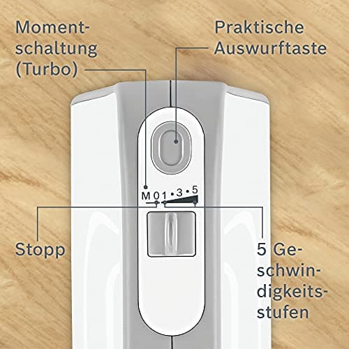Bosch Electroménager MFQ4075DE Styline Hand Mixer, 550 Watts, White/Grey - Image 7