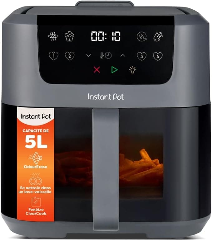 Instant Pot Vortex Compact Truffle Hot Air Fryer, 5 Litre Basket, Family Size 4 in 1 Hot Air Fryer, Drying, Cooking, Warming, Non-Stick Coating, Easy to Clean - Image 1