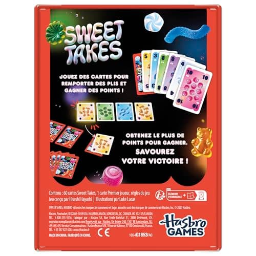 Hasbro Gaming Sweet Takes, Card Game - French Version, Strategic Board Game for Kids, Teens and Adults, Fast and Fun Family Game on the Theme of Sweets, Board Games - Image 5