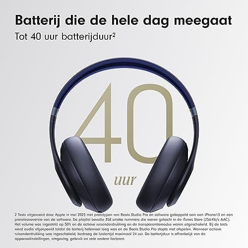 Beats Studio Pro Casque Antibruit sans Fil avec Bluetooth – Son Spatial personnalisé, Son sans Perte avec USB-C, Compatible Apple et Android – Bleu Marine - Image 4