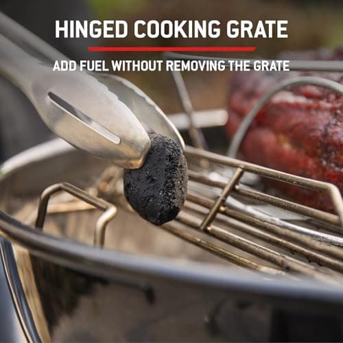 Weber Original Kettle Premium barbecue à charbon/couvercle et cuve en acier émaillé, grille 57 cm, système One-Touch de nettoyage, thermomètre intégré, trépied avec roulettes, noir - Image 8