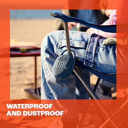 JBL Clip 5, Ultra-Portable Bluetooth Speaker, Built-in Carabiner, JBL Pro Sound, Punchy Bass, 12 Hours Playtime Boost Function, IP67 Water and Dust-Proof, Blue - Image 5
