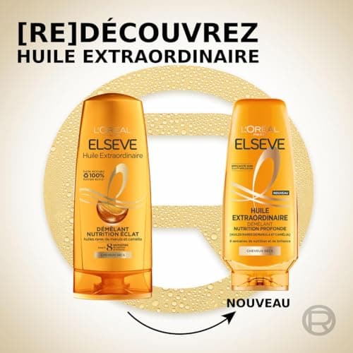 L'Oréal Paris - Deep Nutrition Conditioner for Dry Hair - Nourishes & Detangles - 8 Weeks of Nutrition & Shine - Rare Marula & Camellia Oils - Elseve Extraordinary Oil - Image 4