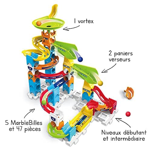 VTech - Marble Rush, Beginner Ball Circuit Set S200, Construction Set, 47 Pieces, 5 Balls, Gift for Children from 4 Years - Image 3