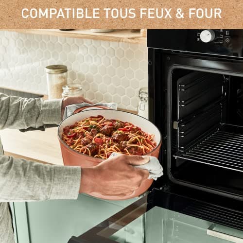 Tefal Lov E2600505 Cast Steel Round Casserole Dish 29 cm Induction Oven, Ecodesign, Slow and Healthy Cooking, Recipe Ebook Included, Terracotta - Image 7