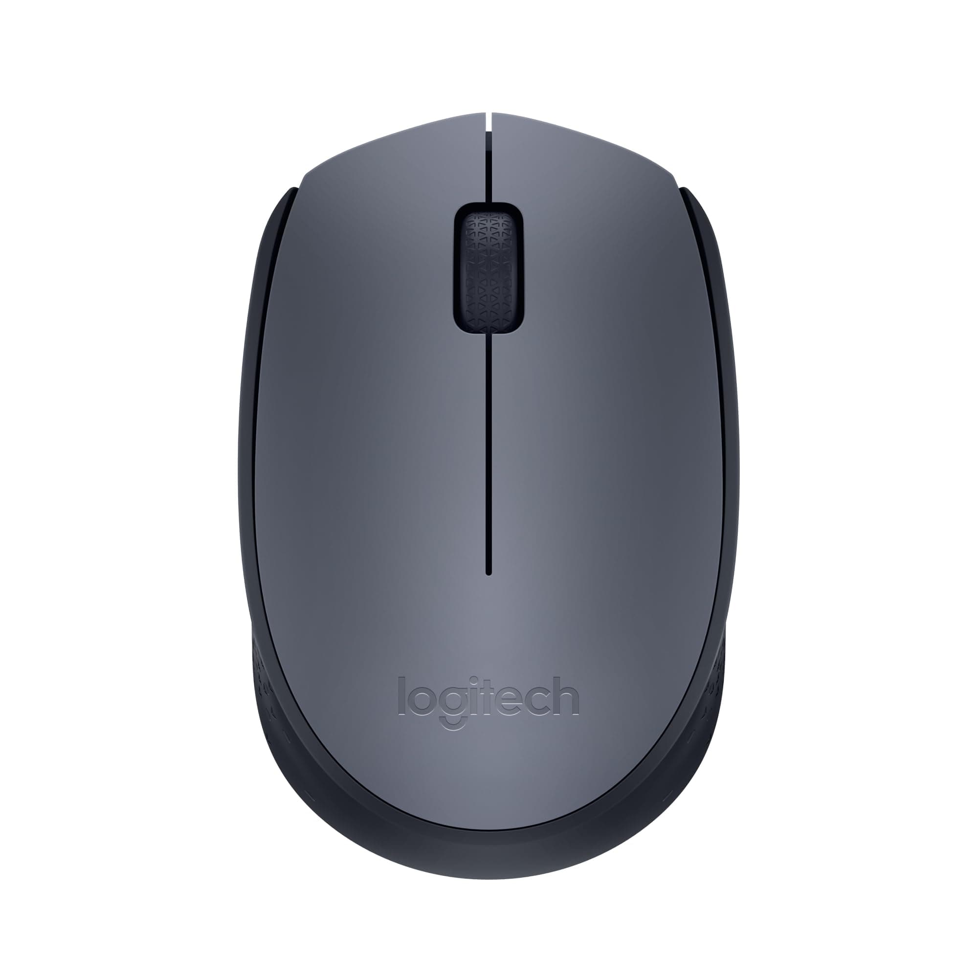 Logitech M170 2.4GHz Wireless Mouse with Nano Receiver, Optical Tracking, Long-Life Battery 12 Months, Ambidextrous, Compatible with PC/Mac/Laptop - Grey Black - Image 1