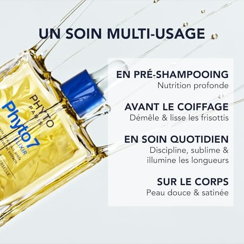 Phyto Paris Phyto 7 Elixir - Disciplining Enhancing Oil 100 ml - Thick, Dry & Damaged Hair Oil - Multi-Use Care: Intense Nutrition, Discipline & Finishing - 99% Nat Botanical Oils - Image 6