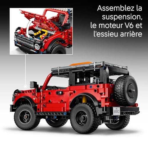 LEGO Technic SUV Ford Bronco - Jeu de Construction de Voiture 4x4 - Maquette avec Portes Ouvrantes, Moteur V6, Suspension & Direction - Cadeau Collector pour Garçon dès 9 Ans 42213 - Image 5