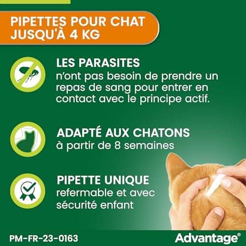 Advantage Cat & Rabbit under 4 kg - Cat Flea Pipettes for Infestation Prevention - Flea Treatment with Protection for 3 to 4 Weeks - 6 x 1ml - Image 4